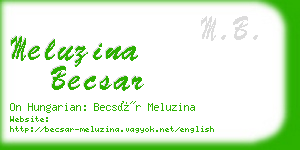 meluzina becsar business card